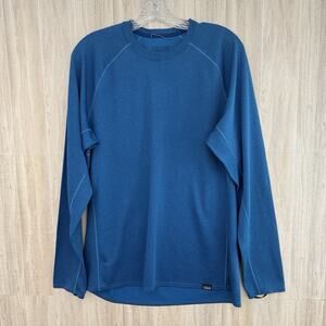 Patagonia Shirt Men's Large Capilene Midweight Crewneck Base Layer Blue 44426